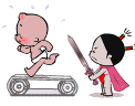 锻炼 打人，扁人表情包，exercise hit gif