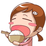 吃饭表情包，eat chifan gif