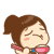吃饭女生，吃饭表情包，eat chifan gif