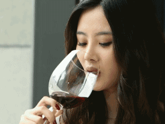 美女喝葡萄酒gif动图 Drinking Beer
