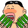 吃黄瓜表情动态gif下载