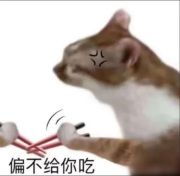 偏不给你吃猫猫表情包